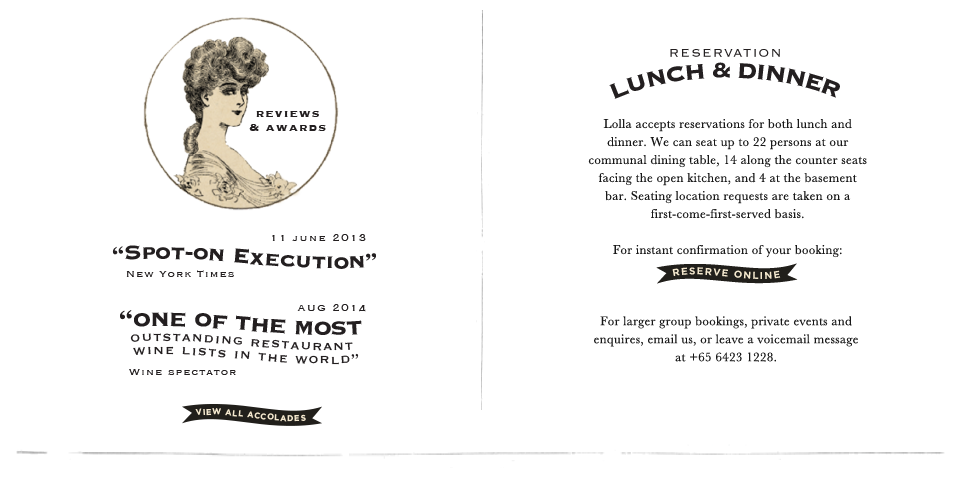 Lolla was reviewed as 'Luscious Lolla' by Business Times. For more seasonal specials & news, head to our facebook page: www.facebook.com/lollasingapore